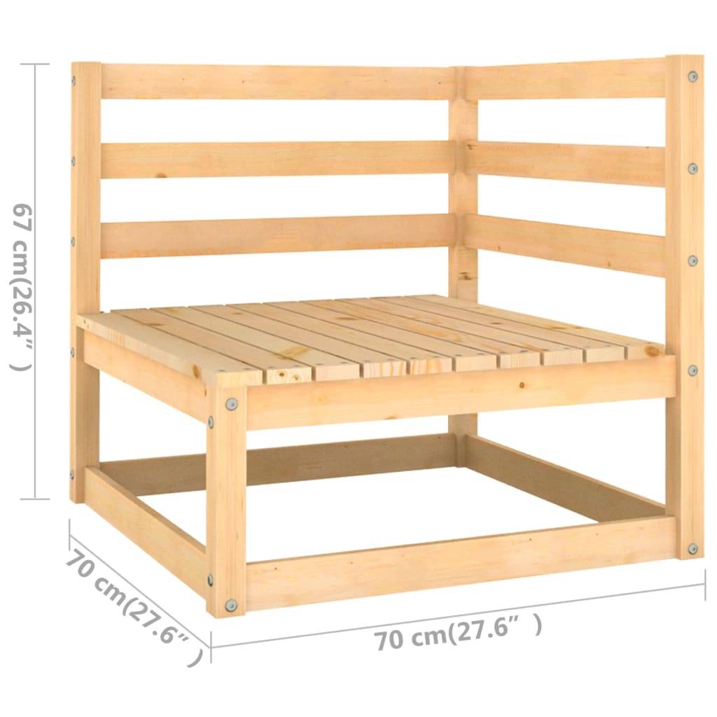 Helloshop26 - Salon de jardin meuble d'extérieur ensemble de mobilier 6 pièces avec coussins bois de pin massif - Imagen 7