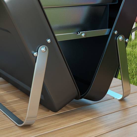 Barbecue de table pliable acier noir 47 x 30 x 28 cm - PANGIVO - Image 10
