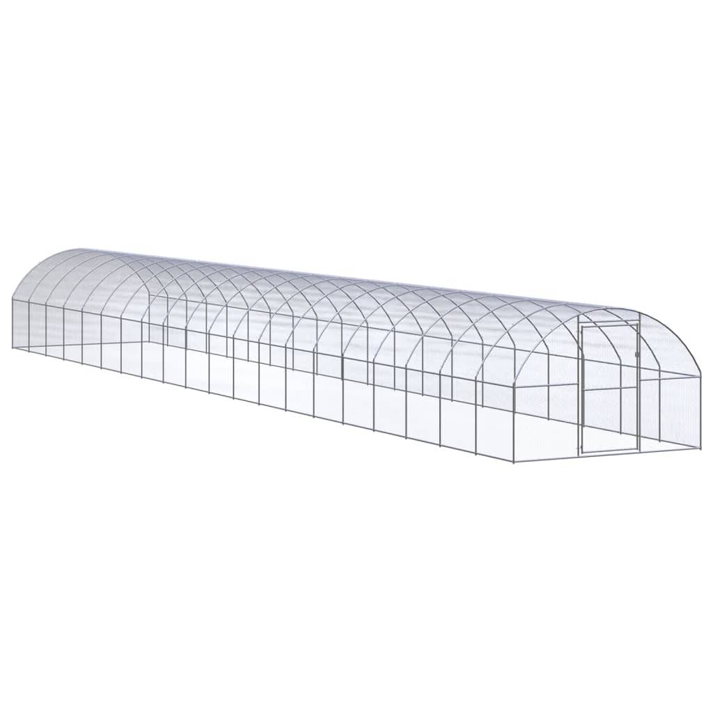 Poulailler extérieur Acier galvanisé Volière grillagée jardin 3x20x2 m – ComfortXL Outdoor Living - Image 1