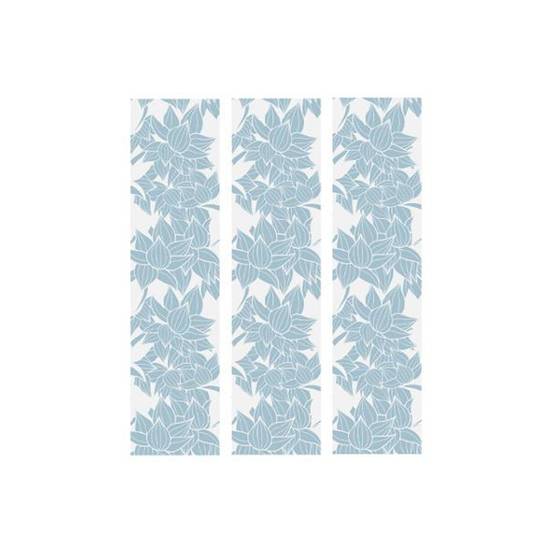 Lot de 3 Stickers de Tiroirs "Fleurs" 22x80cm Bleu - Image 1
