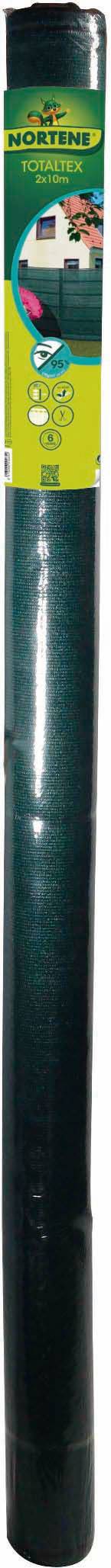 Nortène - TOTALTEX Brise vue PE tissé 95% avec boutonnière Vert 2x10m - Image 1