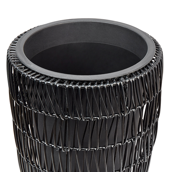 Cache-pot d'extérieur Polyrotin Noir CHELONE - Beliani - Image 8