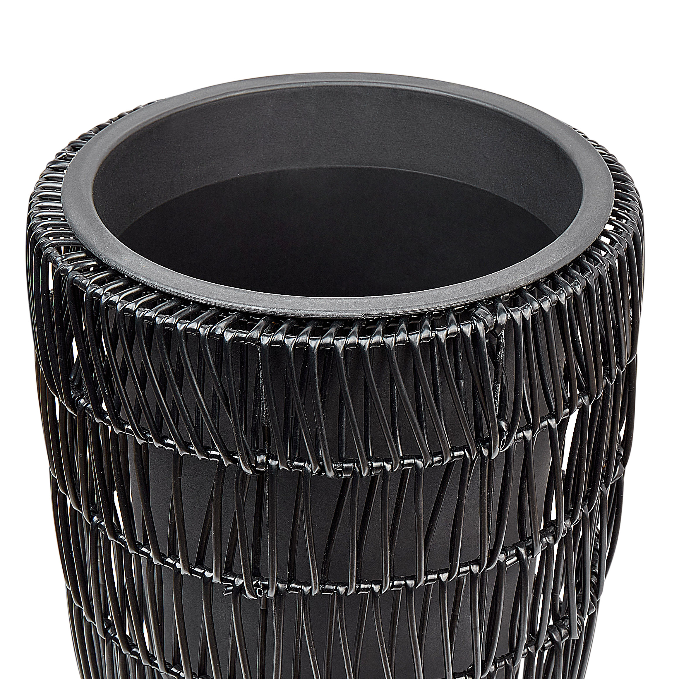 Cache-pot d'extérieur Polyrotin Noir CHELONE - Beliani - Image 8