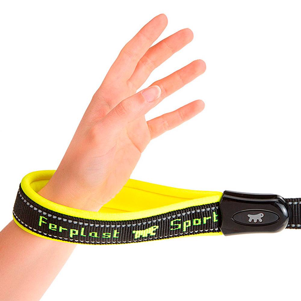 Ferplast - Ferplast Laisse chien SPORT DOG MATIC, Laisse pour chien taille moyenne, Mousqueton avec mécanisme magnétique, Poignée rembourrée, Coutures - Imagen 2