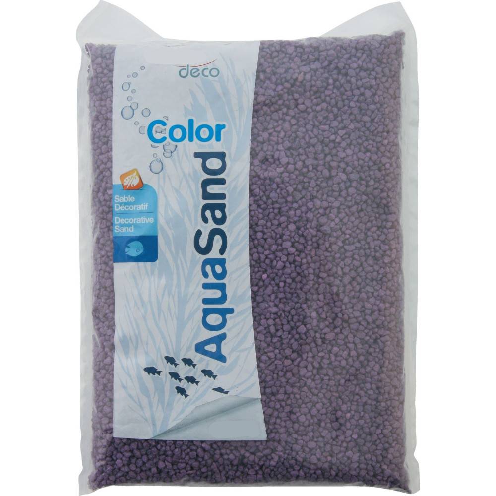 Sable décoratif 2-3 mm aqua Sand violet améthyste 1kg pour aquarium. - Image 1