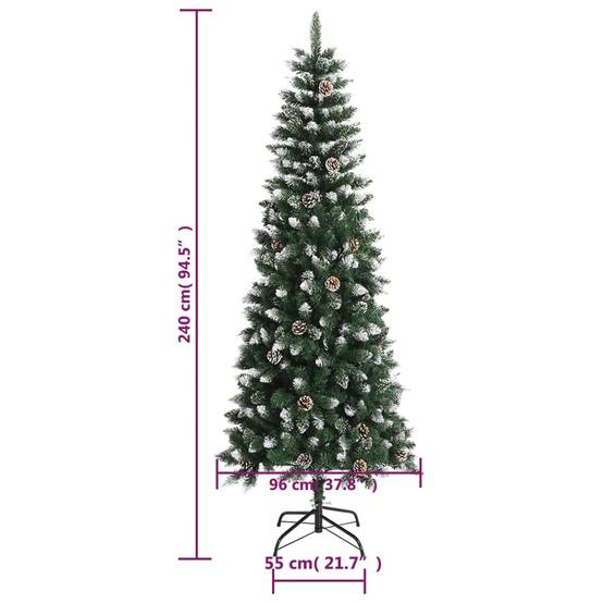 Vidaxl - Sapin de Noël artificiel avec support Vert 240 cm PVC vidaXL 345177 - Image 3
