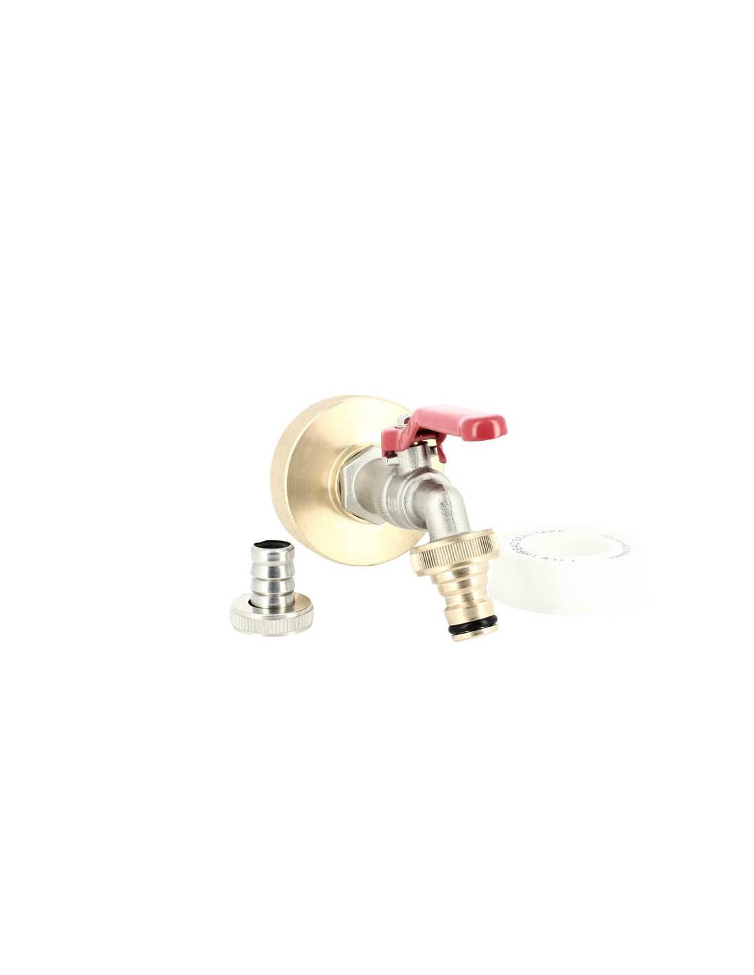 Raccord S60X6 Laiton - Robinet ECO laiton 15 mm + Nez 20x27 - Imagen 1