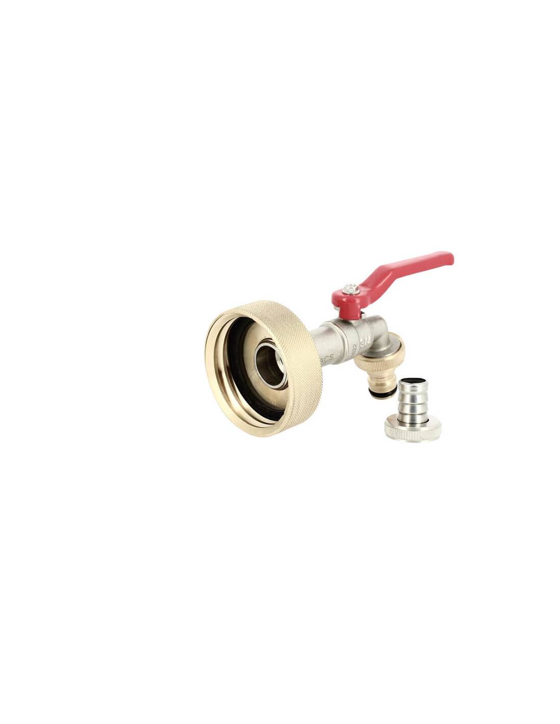 Raccord S60X6 Laiton - Robinet ECO laiton 15 mm + Nez 20x27 - Imagen 3