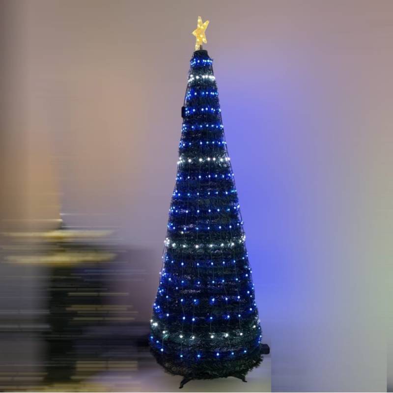 Lotti - Sapin lumineux conique animé H150cm 234 PixelLED blanc chaud et froid haute luminosité avec télécommande Lotti - Imagen 3