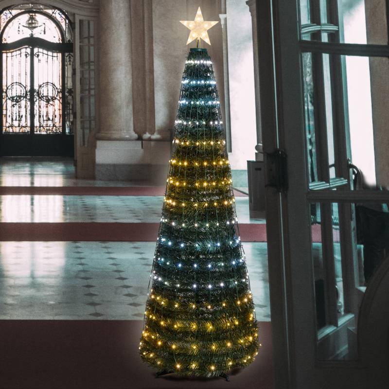 Lotti - Sapin lumineux conique animé H150cm 234 PixelLED blanc chaud et froid haute luminosité avec télécommande Lotti - Imagen 1
