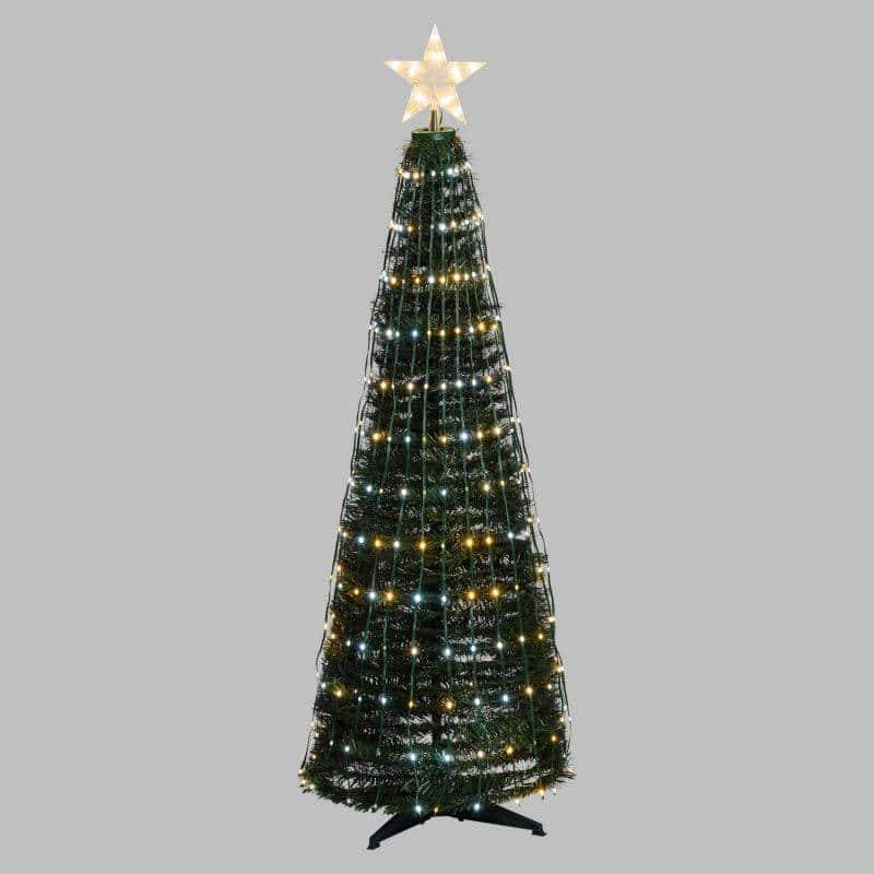 Lotti - Sapin lumineux conique animé H150cm 234 PixelLED blanc chaud et froid haute luminosité avec télécommande Lotti - Imagen 2