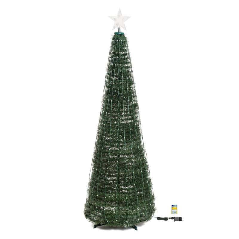 Lotti - Sapin lumineux conique animé H150cm 234 PixelLED blanc chaud et froid haute luminosité avec télécommande Lotti - Imagen 4
