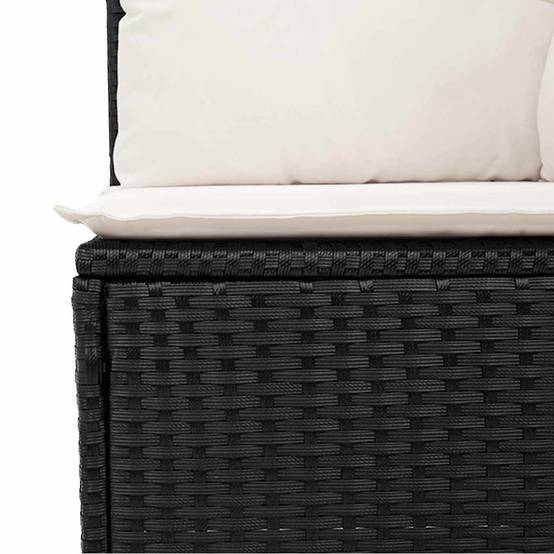 ComfortXL - Salon de jardin 6 places résine tressée avec coffres et table relevable Noir – ComfortXL Outdoor Living - Image 3