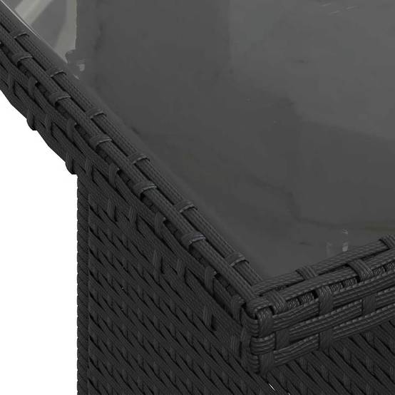 ComfortXL - Salon de jardin 6 places résine tressée avec coffres et table relevable Noir – ComfortXL Outdoor Living - Image 4