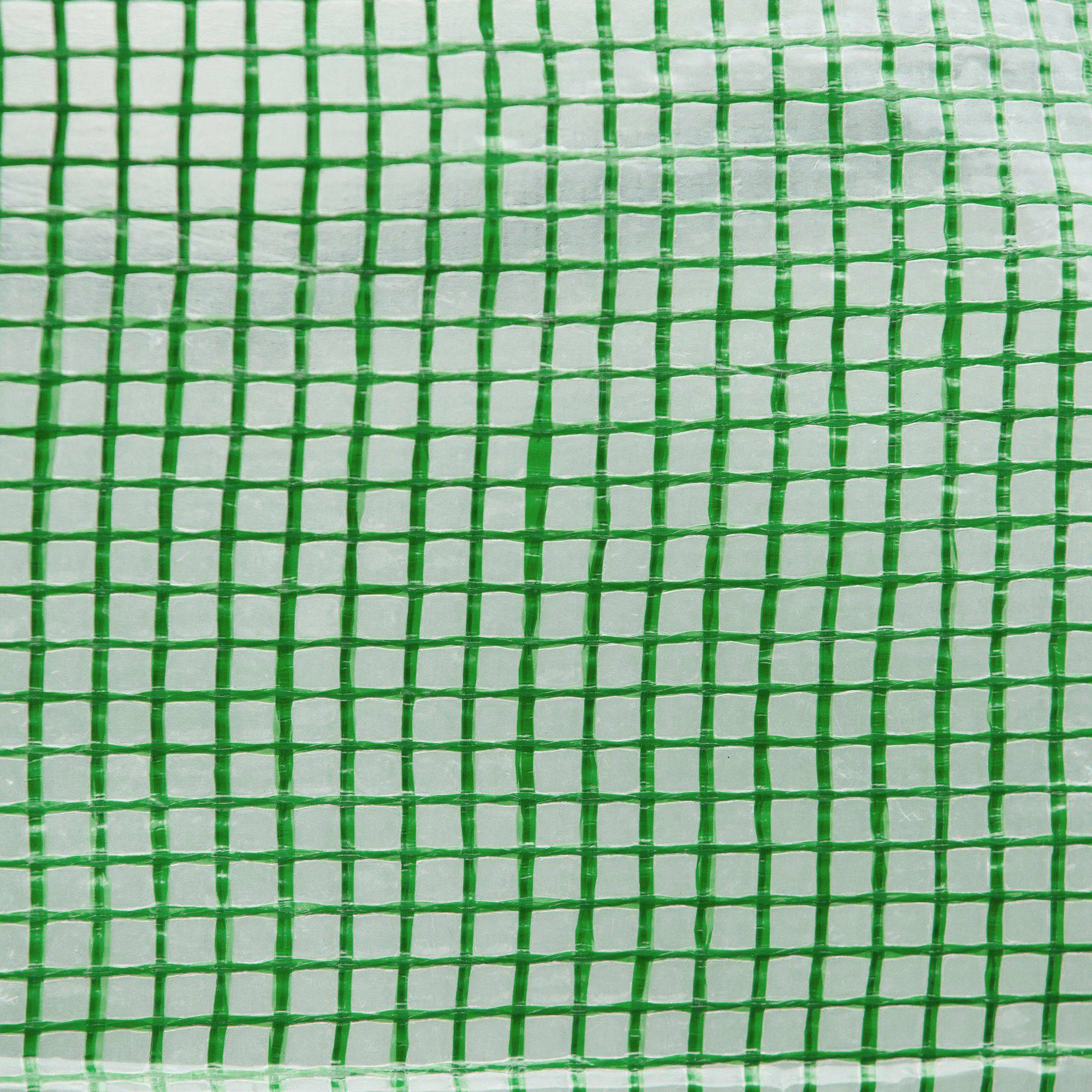 Serre de Jardin Tunnel 18 m², 600 x 300 x 200 cm, Structure en Acier Galvanisé, Bâche PE Haute Densité, 8 Fenêtres et Porte Zippée Enroulable - Image 10