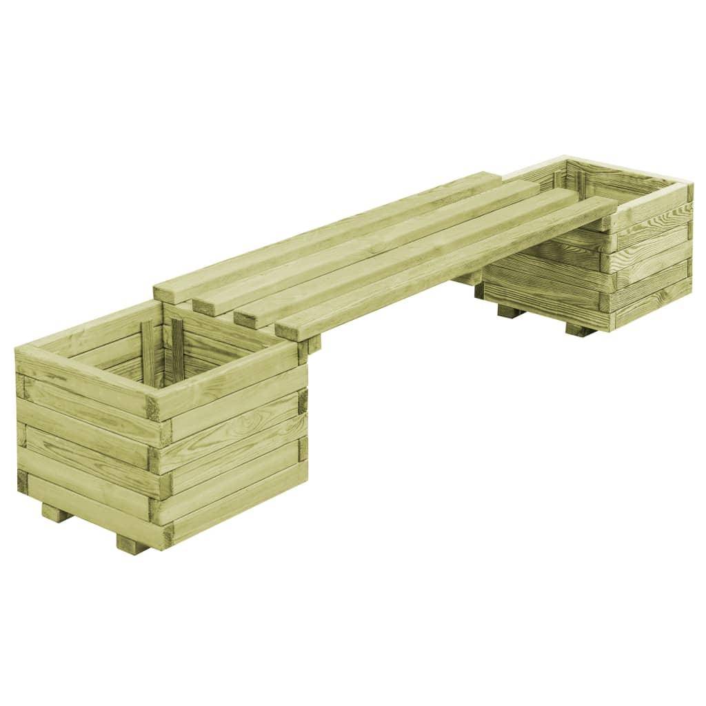Helloshop26 - Banc de jardin à jardinières bois de pin imprégné - Imagen 1