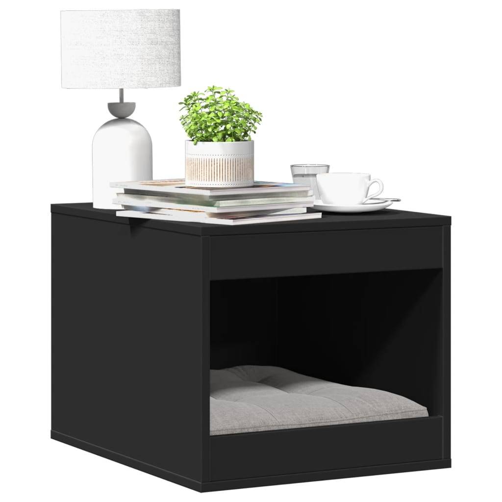 Vidaxl - Meuble de bac à litière pour chat noir bois d'ingénierie vidaXL 857761 - Image 1