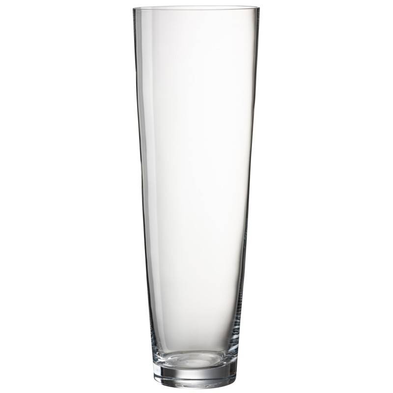 J-Line - Vase en verre transparent 17.5x17.5x50 cm - J-Line