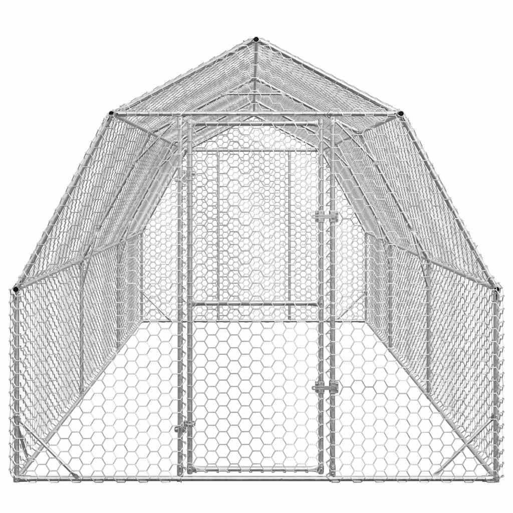 Vidaxl - Poulailler 2,5x6x2,25 m acier galvanisé vidaXL 3328517 - Image 8