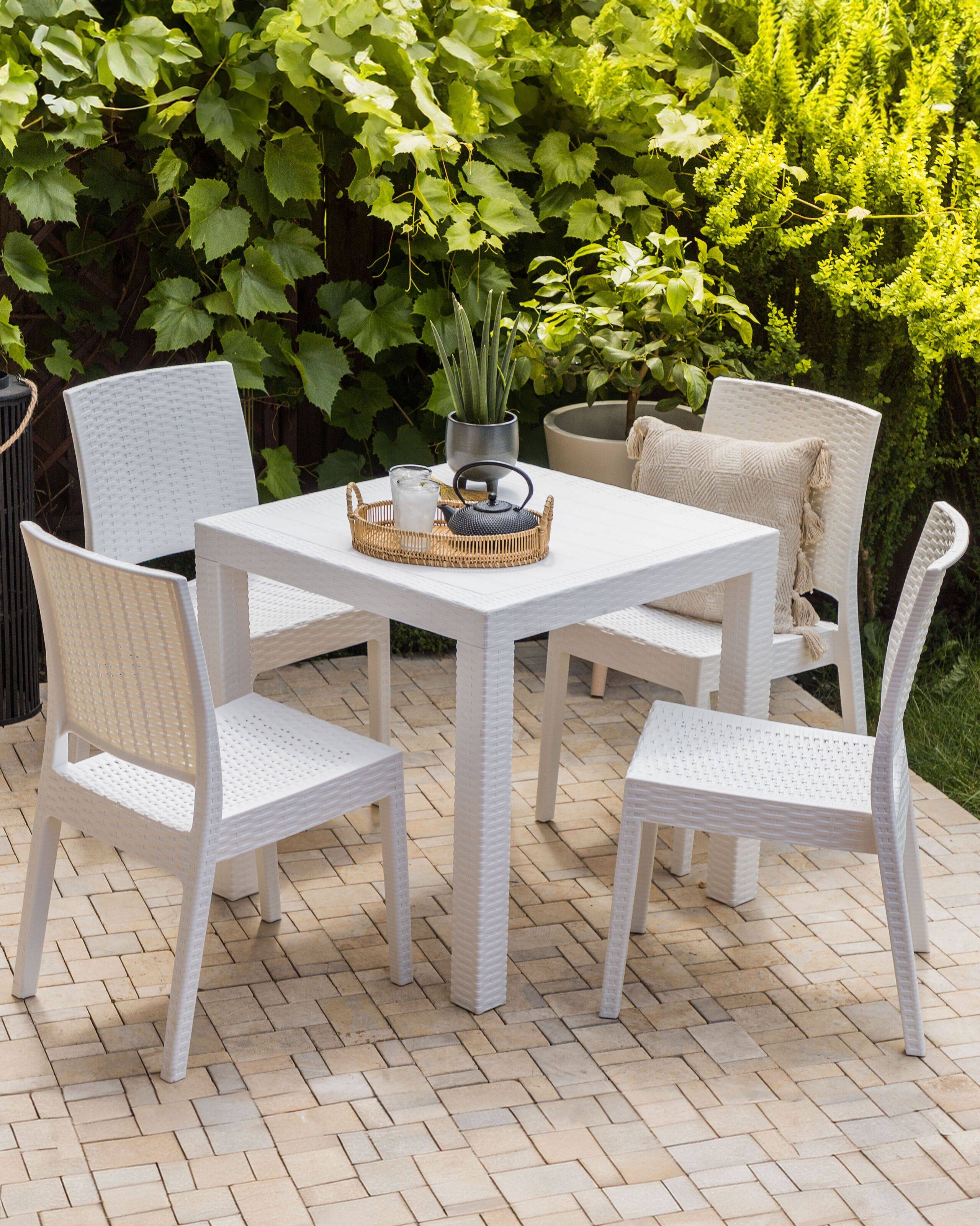 Beliani - Chaise de jardin Matière synthétique Blanc FOSSANO - Beliani - Imagen 1