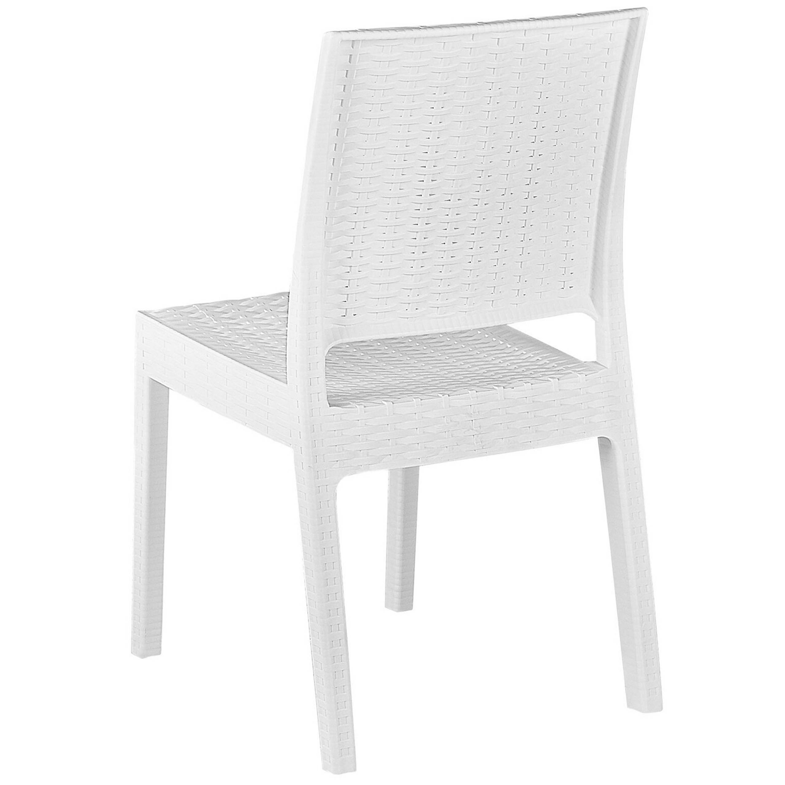 Beliani - Chaise de jardin Matière synthétique Blanc FOSSANO - Beliani - Imagen 5