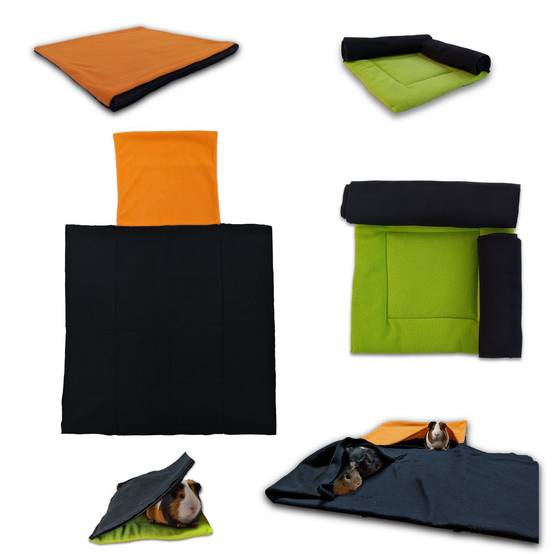 Lot de 2 Coussins Polaire pour Cochon d'Inde avec cachette et Couverture intégrée - Neo Solvo - Image 1