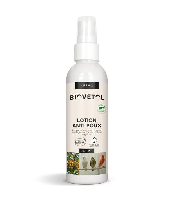 Biovetol - Lotion Anti-Poux pour l'animal Bio Oiseaux - 125ml - Image 1