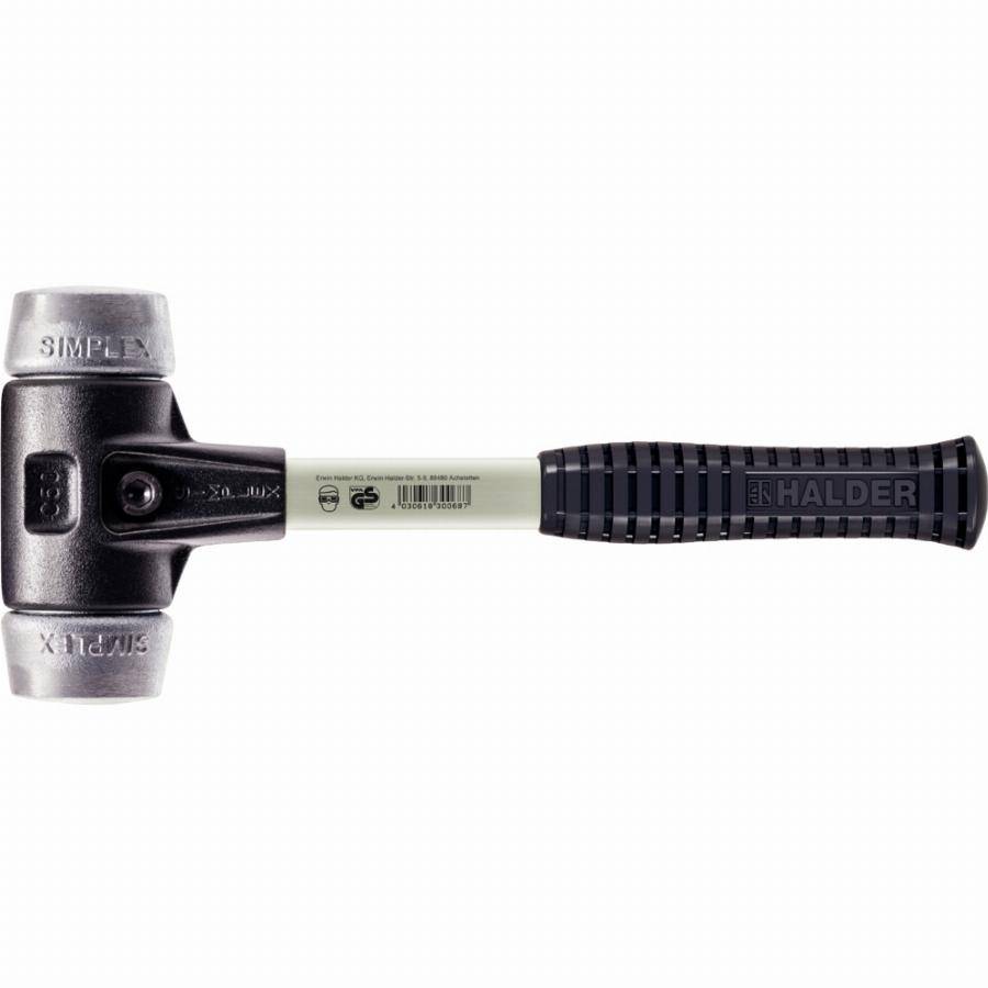 Maillet HALDER SIMPLEX Métal doux avec boîtier en fonte malléable renforcée et manche en fibre de verre - D=60 mm - 3709.060