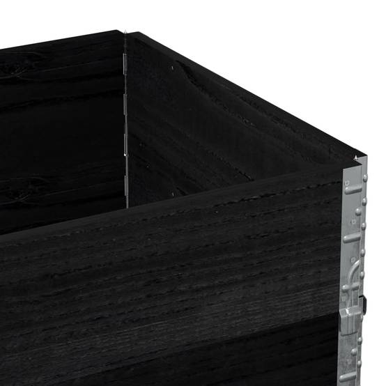 Jardinière bois de pin noir 80 x 60 x 41 cm - PANGIVO - Image 7