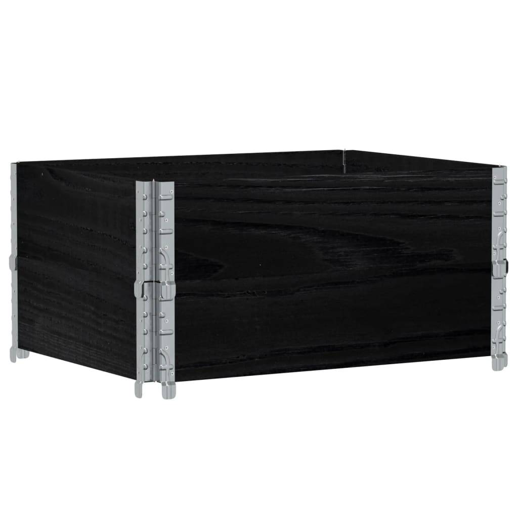 Jardinière bois de pin noir 80 x 60 x 41 cm - PANGIVO - Image 5