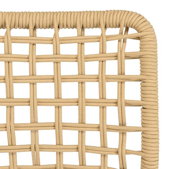 VIANNEY - Lot de 2 chaises de jardin en cordage tressé beige - Image 5