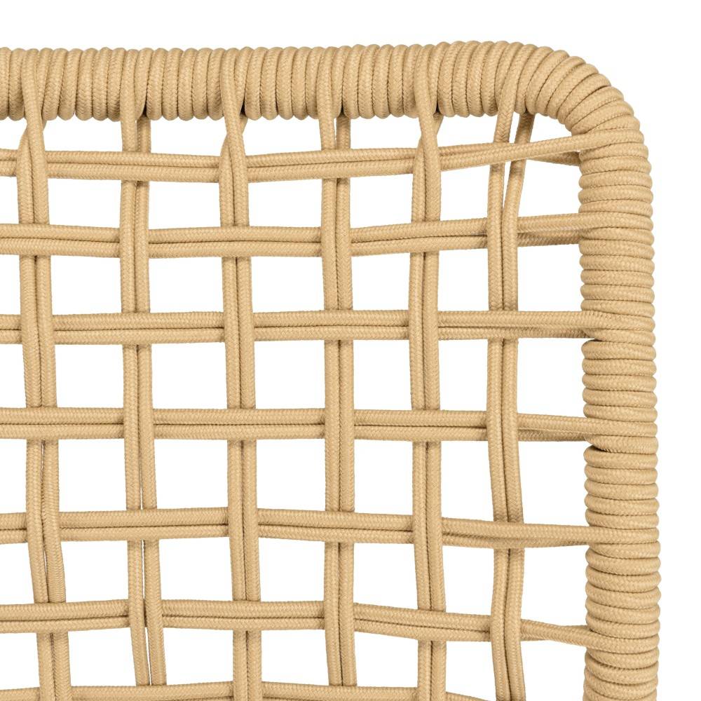VIANNEY - Lot de 2 chaises de jardin en cordage tressé beige - Image 5