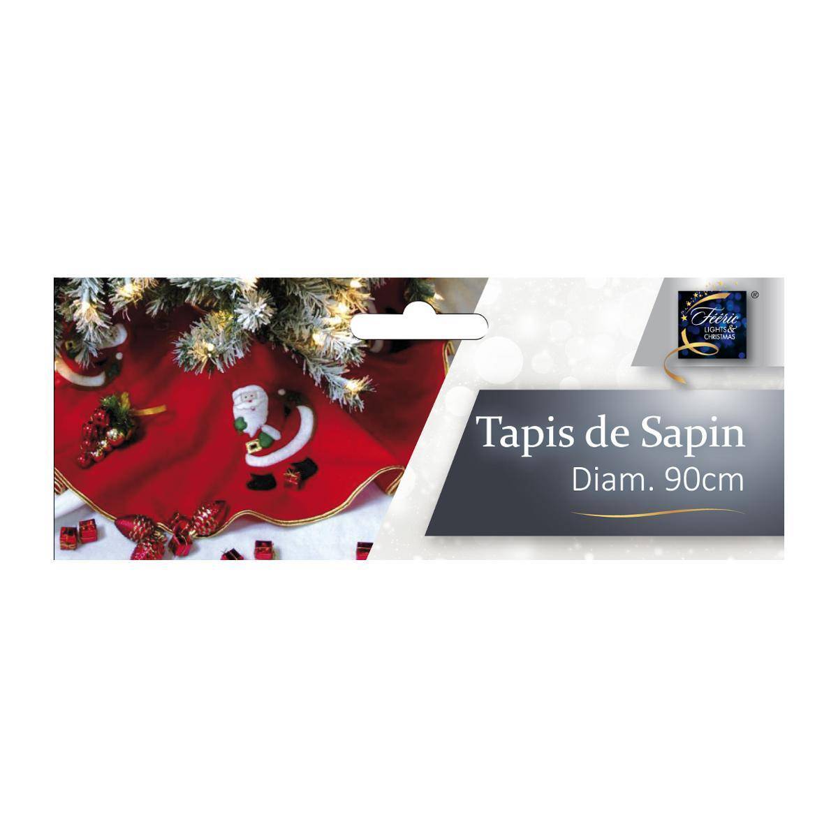 Fééric Lights & Christmas - Tapis de sapin en feutrine rouge D90cm - Atmosphera Créateur d'intérieur - Imagen 3