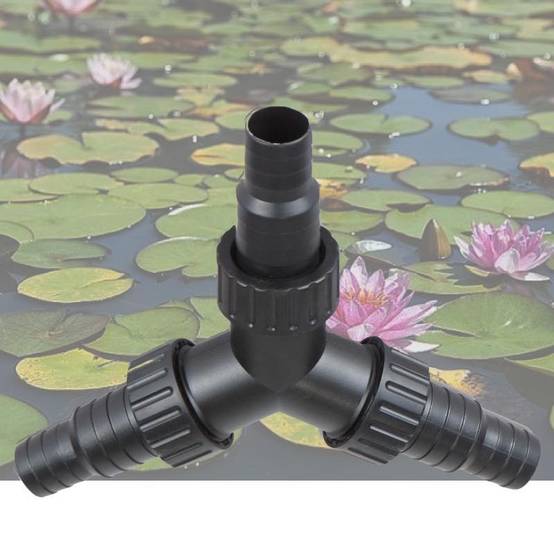Té Raccord 3 sorties à visser pour Tuyau d'aquarium ou bassin de jardin 20 - 25 mm