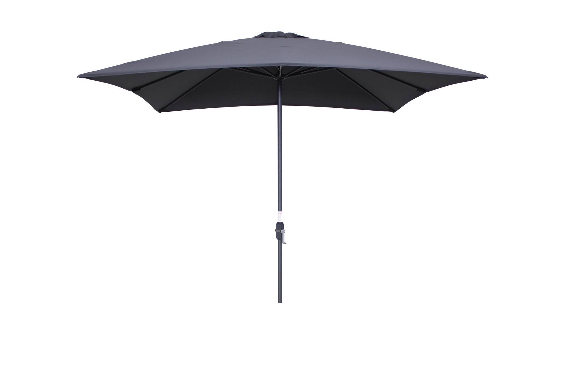 Garden Impressions - Parasol Lotus - 250x250 cm - noir carbone - gris foncé