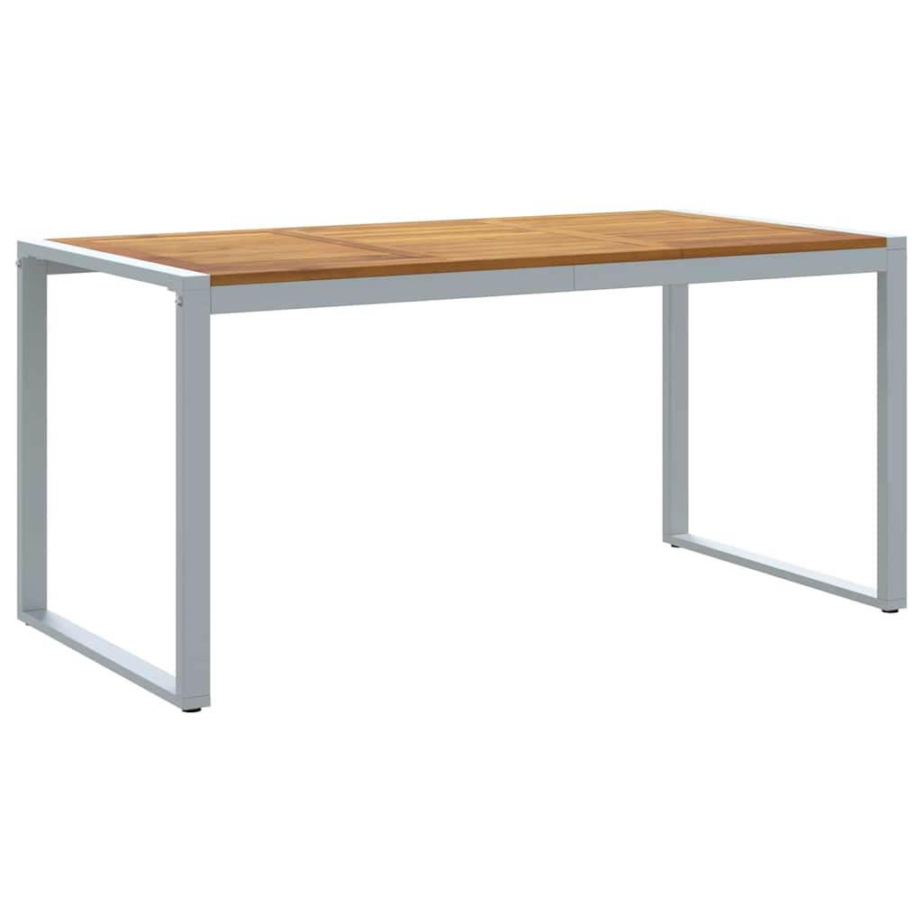 Mobilier de repas extérieur 7pcs Bois d'Acacia et Acier pour 6 personnes Jardin Gris Marron – ComfortXL Outdoor Living - Image 5