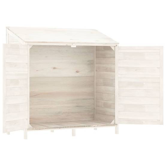 Vidaxl - Remise de jardin Blanc 102x52x112 cm Bois de sapin solide vidaXL 152183 - Image 5