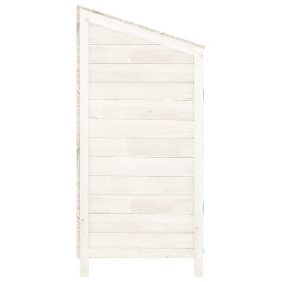 Vidaxl - Remise de jardin Blanc 102x52x112 cm Bois de sapin solide vidaXL 152183 - Image 6