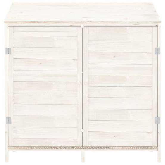 Vidaxl - Remise de jardin Blanc 102x52x112 cm Bois de sapin solide vidaXL 152183 - Image 4