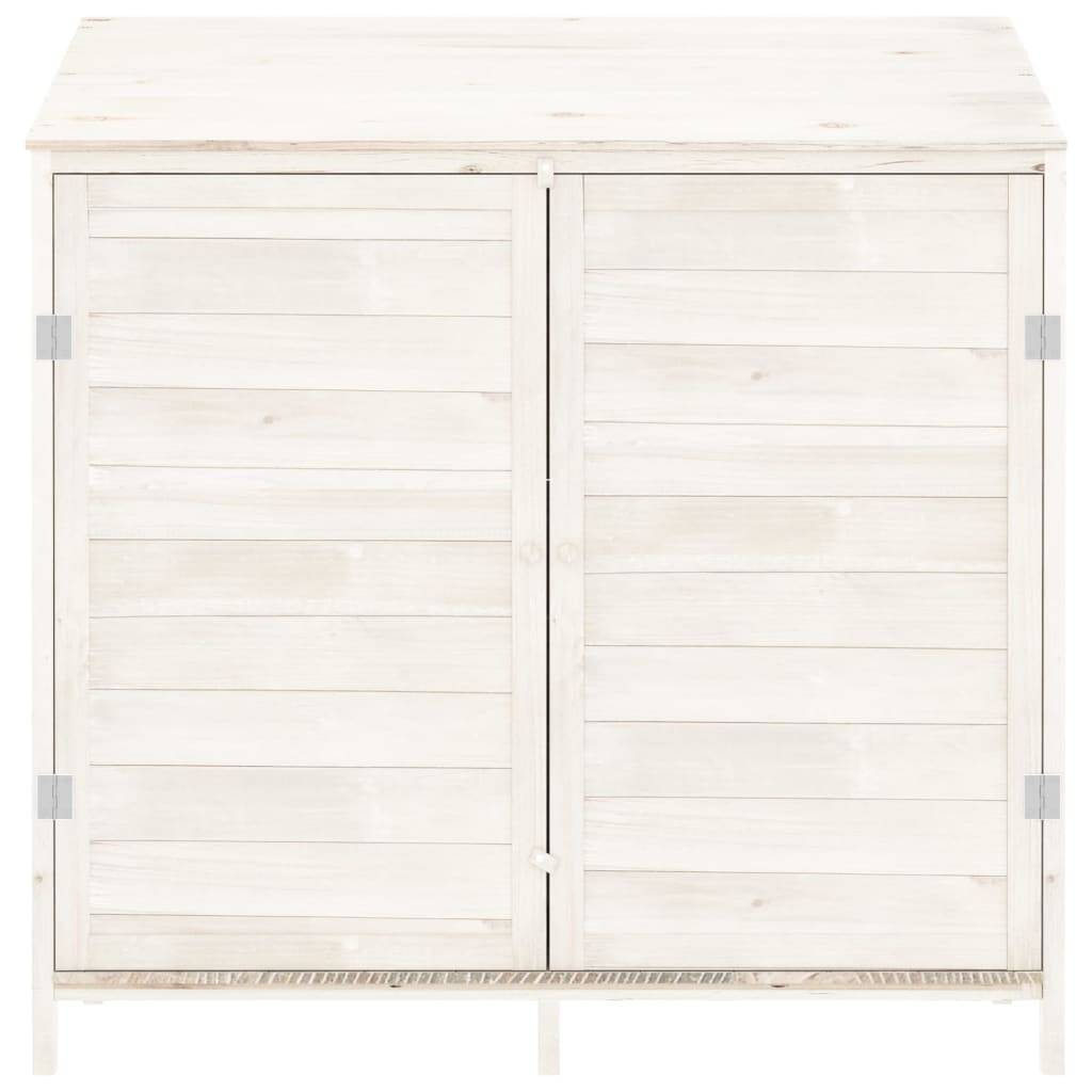 Vidaxl - Remise de jardin Blanc 102x52x112 cm Bois de sapin solide vidaXL 152183 - Image 4