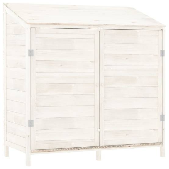 Vidaxl - Remise de jardin Blanc 102x52x112 cm Bois de sapin solide vidaXL 152183 - Image 2
