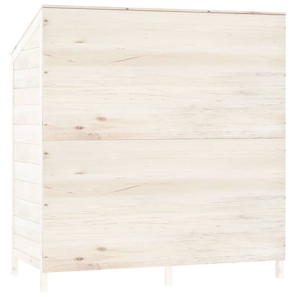 Vidaxl - Remise de jardin Blanc 102x52x112 cm Bois de sapin solide vidaXL 152183 - Image 7