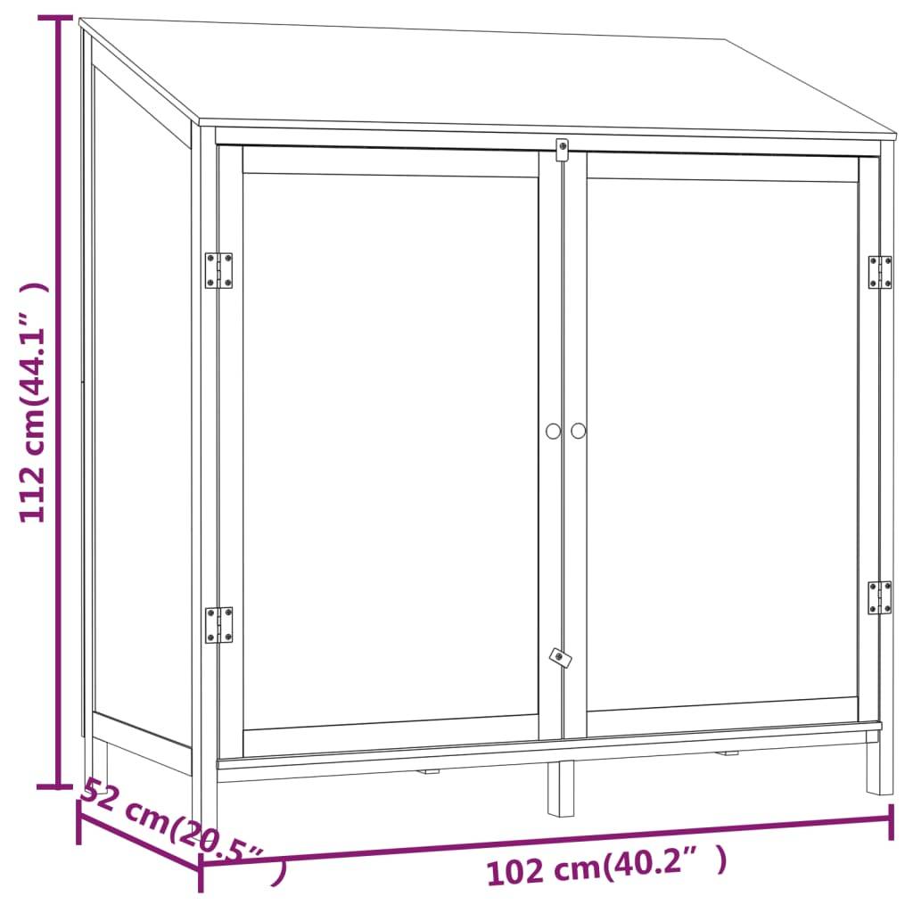 Vidaxl - Remise de jardin Blanc 102x52x112 cm Bois de sapin solide vidaXL 152183 - Image 3