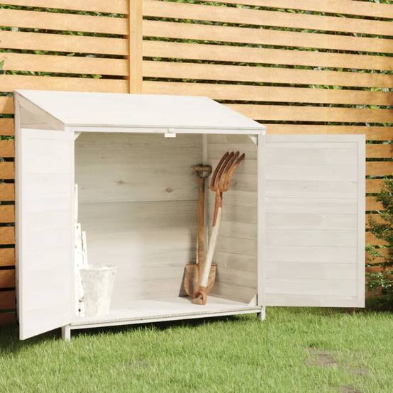 Vidaxl - Remise de jardin Blanc 102x52x112 cm Bois de sapin solide vidaXL 152183 - Image 1