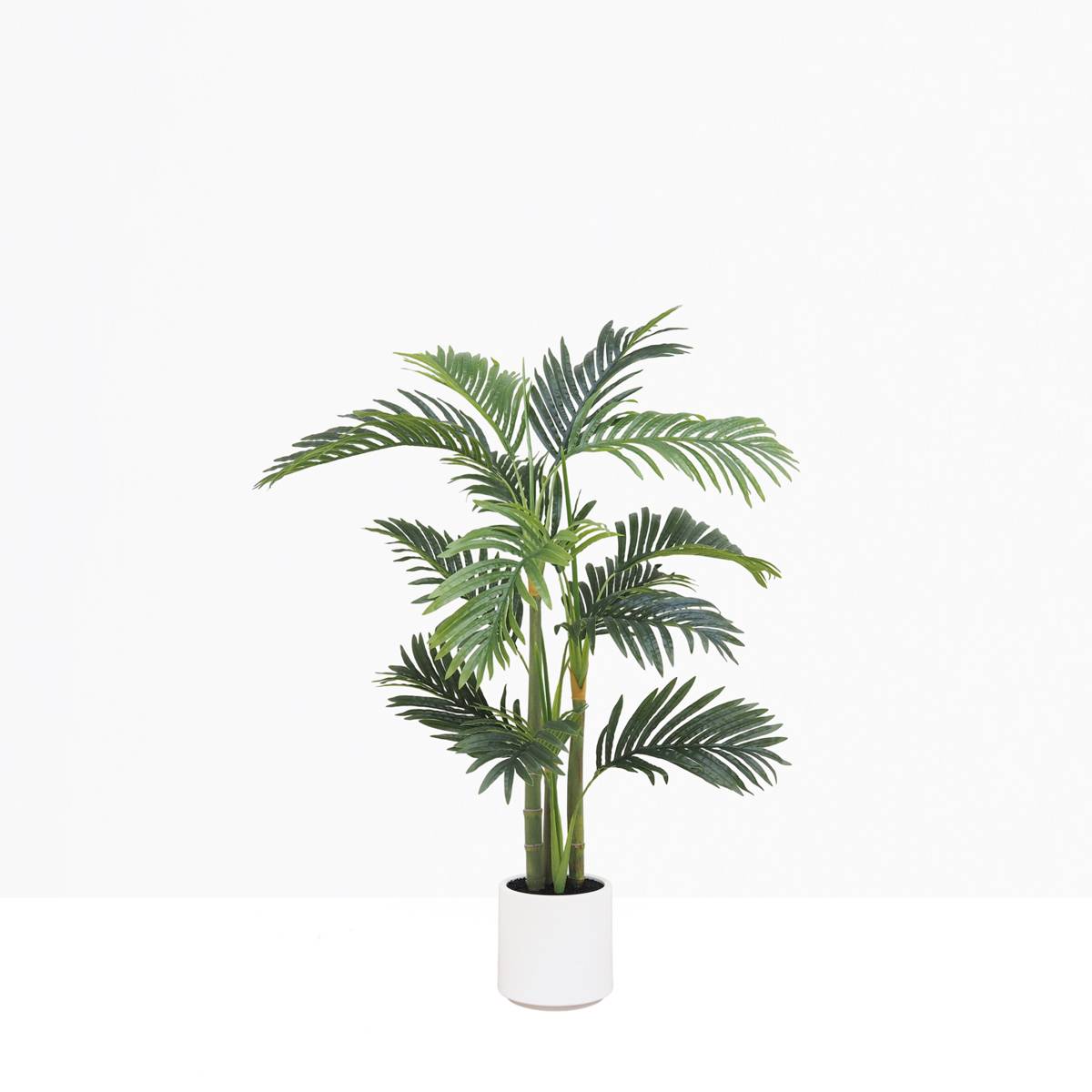 Palmier artificiel pot blanc 110cm - Image 2