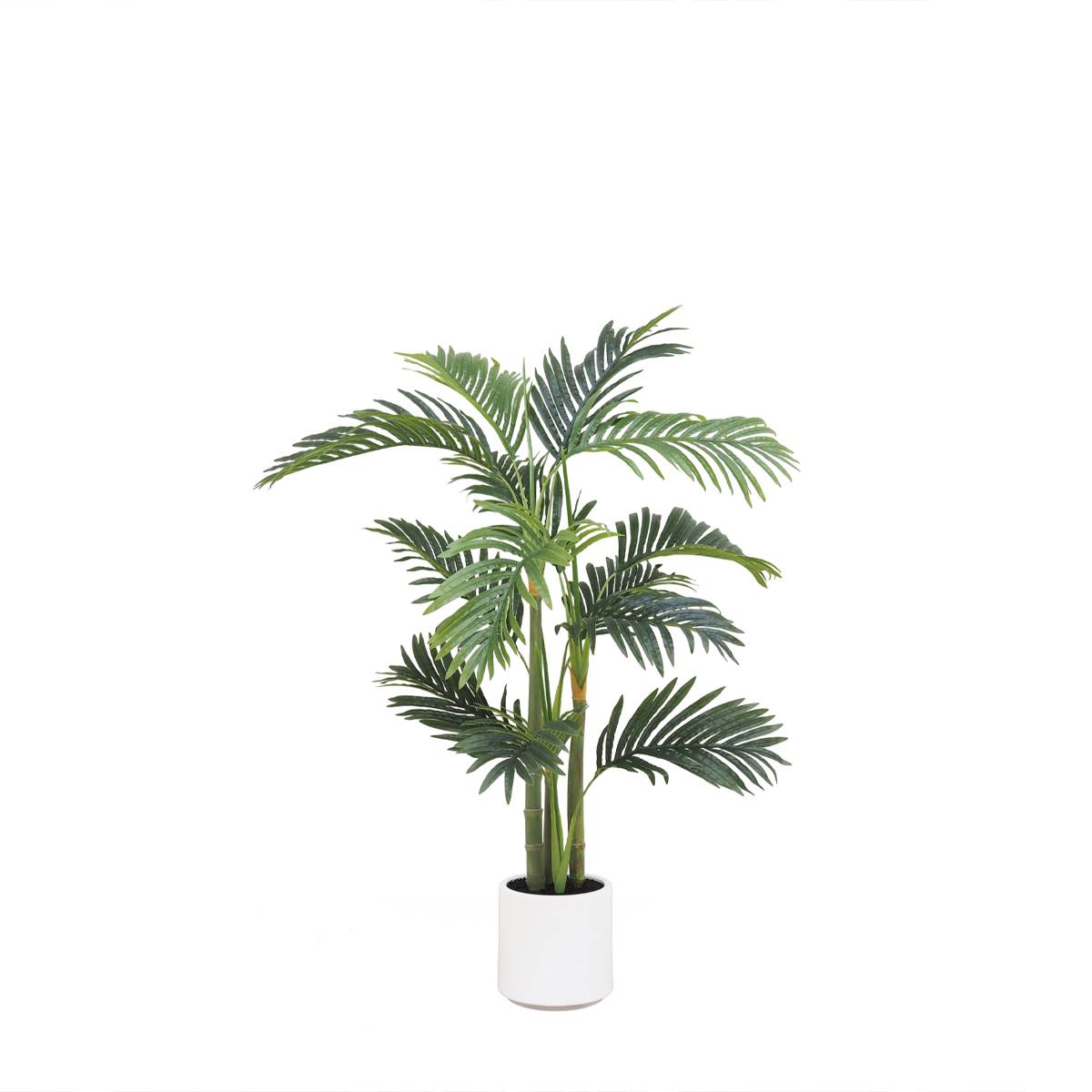 Palmier artificiel pot blanc 110cm - Image 1