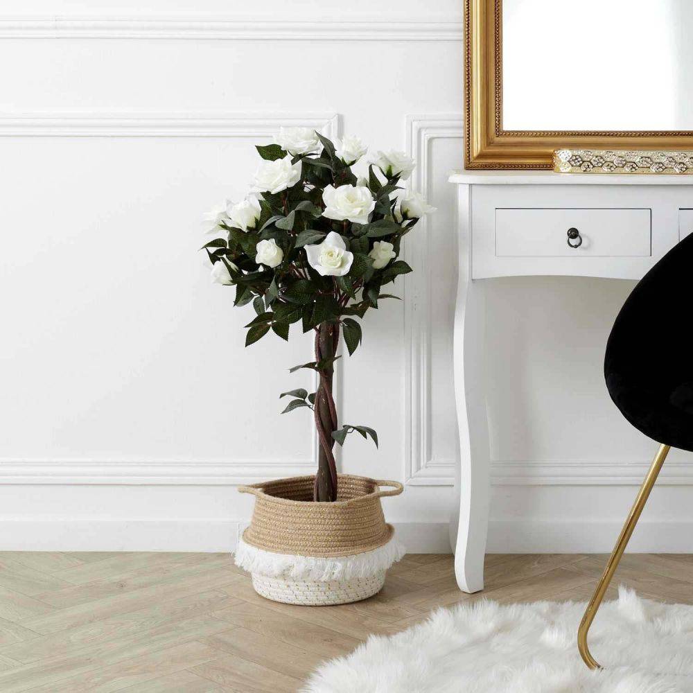 The Home Deco Factory - Rosier artificiel en pot 90 cm - Imagen 2