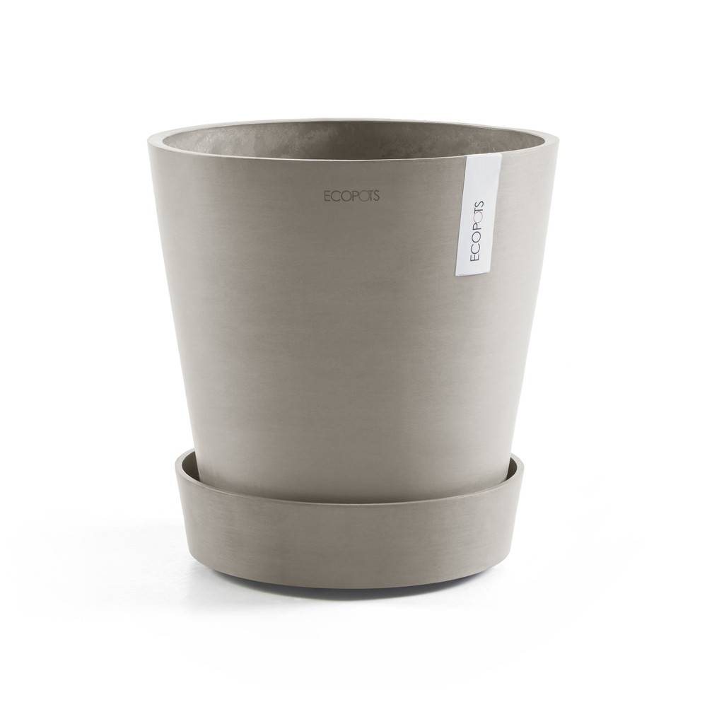 Ecopots - Support à roulettes Wheels 30 Taupe - Ø 28,7 x H. 8,3 cm ECOPOTS - Imagen 1