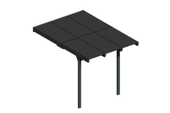 Ombrazur - Pergola solaire POWER Gris anthracite 3,448x3,95m - Imagen 1