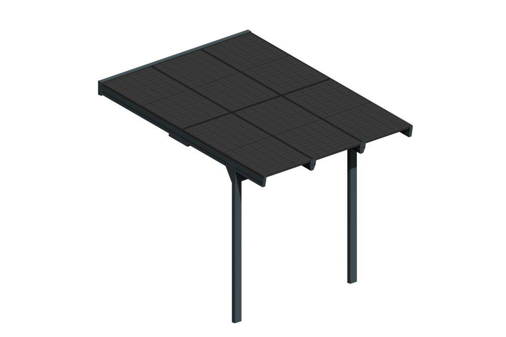 Ombrazur - Pergola solaire POWER Gris anthracite 3,448x3,95m - Imagen 1